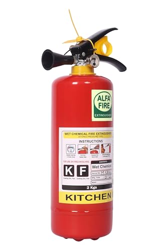 Image of 2L Kitchen Fire Extinguisher - Wet Chemical | Mild Steel | Ideal for Cooking Oil & Grease Fires | Refillable | 3-Year Expiry