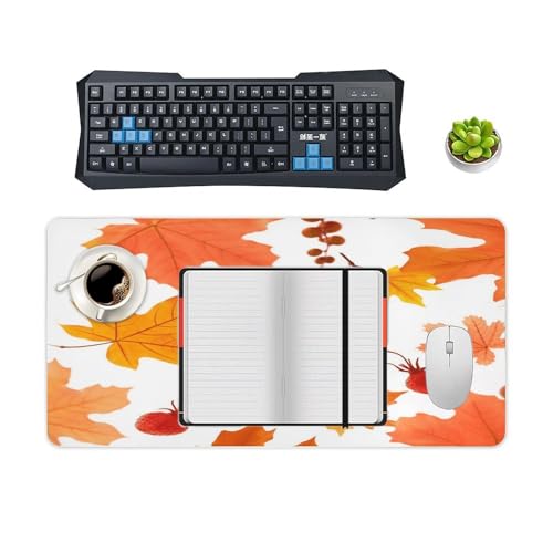 Pad Mouse Grande con Base Antideslizante de Hojas de Arce miniatura 4