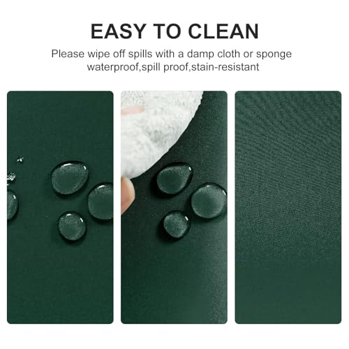 DWCN Christmas Decorative Round Tablecloth Round Table Cloth 140cm Diameter Wipeable Tablecloths Wipe Clean Tablecloth Green Table Cloth Polyester - Image 3