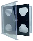 mediaxpo Standard Double CD Jewel Case 10.4mm - Double Capacity - Holds 2 Discs (Black) (Pack of 10)