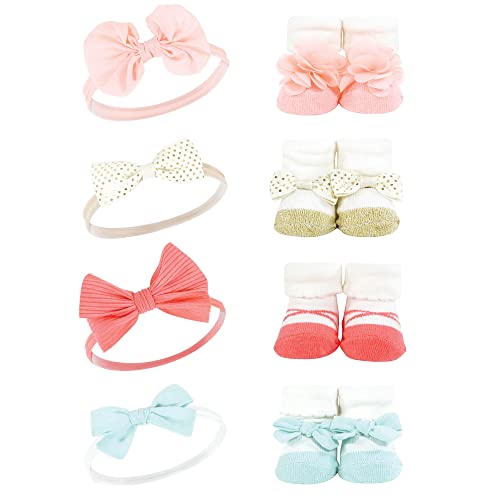 Image of Hudson Baby Girl's Headband and Socks Giftset