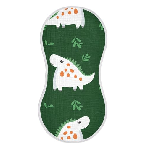xigua Cute Dinosaurs Baby Burp Cloths for Newborn Boys and Girls 1 Pack, Soft & Absorbent Cotton Baby Burp Cloth, Baby Washcloths, Newborn Towel, Burp Rags