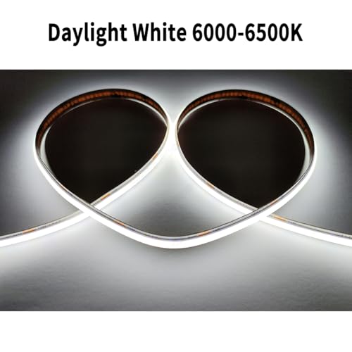 Image of COB LED Strip Light,32.8ft /10m 3120LEDs 24V 100W 12000Lumens Ultra Bright,CRI90+ Waterproof Flexible LED Tape Light for Home Office Festival DIY Outdoor Lighting (Daylight White 6000-6500K)