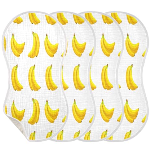 Kigai Banana Baby Burp Cloths Extra Soft and Absorbent Burping Rags Cotton Burping Clothes Baby Washcloths for Newborn Boys Girls - 1 Pack3