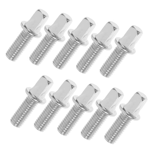 BESPORTBLE 10Pcs Snare Drum Screws Durable Plated Drum Key Tool Essential Drum Repair Accessories for Optimal Sound Quality and Easy Installation