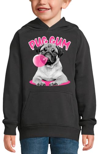 Sweat à capuche bouledogue français enfant pull motif carlin rigolo