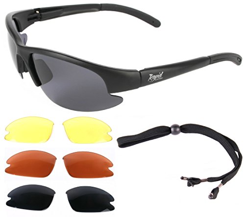 Rapid Eyewear 'Mile High' Cruise Black Pilot SPEC Sunglasses for Flying, Running, Cycling