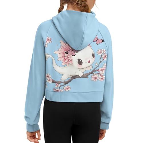 Girls Zip Up Sweatshirt Cropped Hoodies with Pocket for Kids Teens Trendy Clothes Long Sleeve Pullover Fall Jacket4