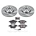 POWERSTOP KOE4623 Autospecialty Front Replacement Brake Kit-OE Brake Rotors & Ceramic Brake Pads For Audi A3, VW Beetle, VW Golf, VW Jetta, VW Rabbit [Model Specific]