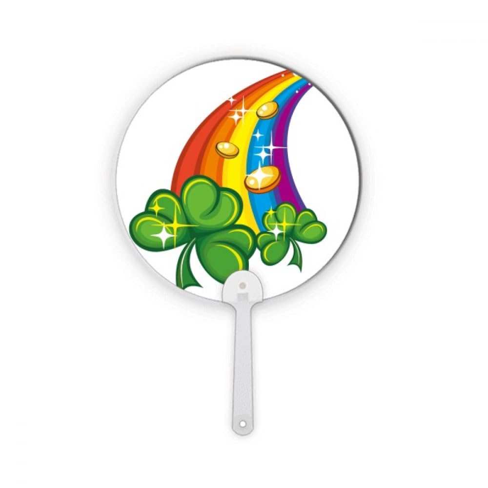 Éventail de la Saint-Patrick en plastique rond pour décoration irlandaise