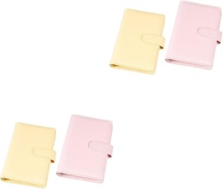 Ciieeo 4 Peças Caderno De Folhas Soltas Planejador De Negócios Fichário De Folhas Soltas Fichário De Couro Diário Fichário De Bolso Fichário De Bolso Fichário Para Economizar Dinheiro