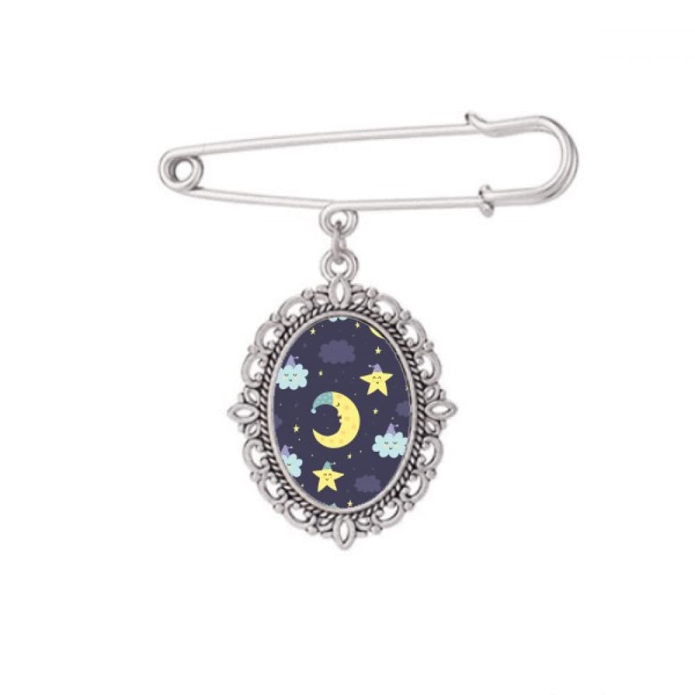 Broche lune et nuit pour robe taille M accessoire élégant - 5