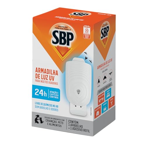 SBP Armadilha de Luz UV para Insetos Voadores 1 Aparelho + 1 Refil