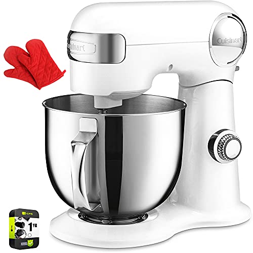 Cuisinart SM-50 Precision Master 5.5-Quart Stand Mixer White Line...