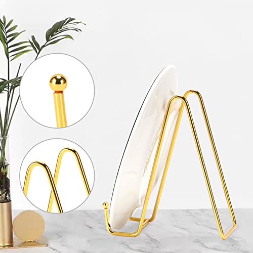 Kruodop Suporte para Pratos de 6 Polegadas para Exibição, Suporte para Pratos de 3 Unidades, Suporte