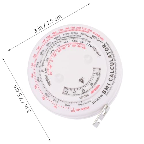 2 cintas métricas retráctiles de 1.5 m para medir cuerpo miniatura 2