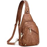 SYTRAH Anti Theft Sling Bag for Women, RFID Crossbody Purses Convertible Sling Backpack, Cross Body Purse Chest Bag for Travel Daily Use Brown