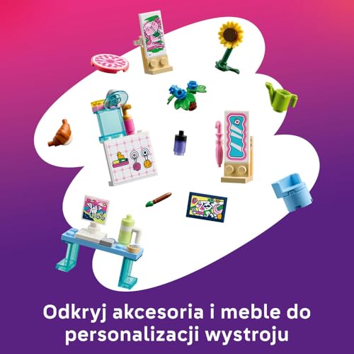 LEGO Friends Kreatywna walizka z domkiem dla lalek, zabawka konstrukcyjna dla dzieci, przenośny domek, 8 pokoi i 2 minilaleczki, prezent dla dziewczynki lub chłopca od 6 lat 42697