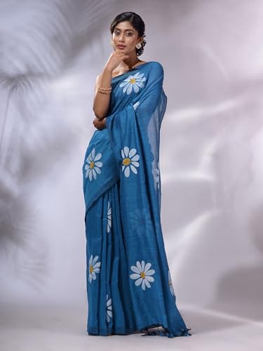 Image of Yashika Women's Georgette Floral Printed Saree With Unstitched Blouse Piece |saree for Women | New Sari | Saree