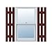 Ekena Millwork LS3C12X08900RD Custom Three Board Spaced (3 Batten), Board-n-BattenShutter (Per Pair)12"W x 89"HBurgundy Red