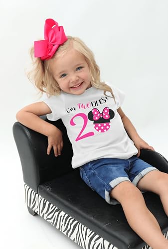 Luke and Lulu Birthday Girl Shirt – 2nd Birthday Outfit Girl – Toddler & Kids 2 Year Old Outfit – Cute Ears & Bow Design3