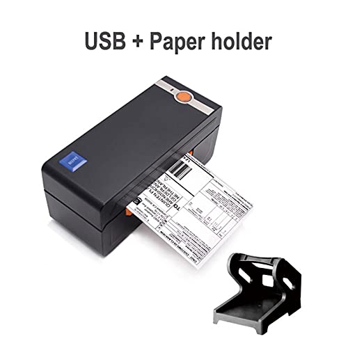 Image of Thermal Barcode Label Printer Support 4x6 Shipping Label Printe Bluetooth WiFi Support Adhesive Sticker Paper(Black USB Port)