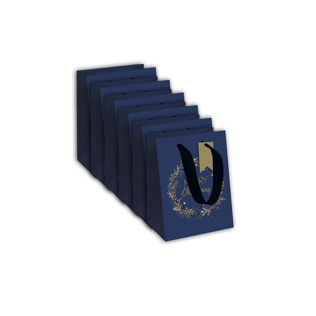 Clairefontaine X-29133-9Cpack - A Set of 6 Excellia Gift Bags - Perfume - Dimensions : 12,7x9x20,3cm - 210g - Design : Gold Feathers - Gift-Wrapping, Perfume