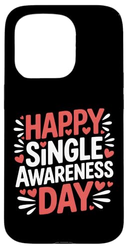 Happy Single Awareness Day �t�@�j�[�A���`�o�����^�C���n�[�g�f�U�C�� �X�}�z�P�[�X iPhone 15 Pro �p