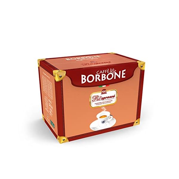 Caffè Borbone Café Respresso, Mezcla Negra - 100 Cápsulas - Compatibles con las Cafeteras de uso doméstico Nespresso®* - Imagen 5