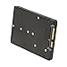 cablecc B+M Key Socket 2 M.2 NGFF (SATA) SSD to 2.5 SATA Adapter Card Adapter with Black Metal Case