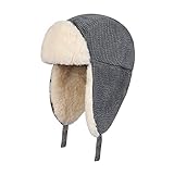 Fliegermütze Kinder Trappermütze Winter Russenmütze Warm Bombermütze Winddicht Pilotenmütze Wintermütze mit Ohrenklappen Junge Mädchen Fellmütze Outdoor Sport Schneehut für Skifahren Radfahren