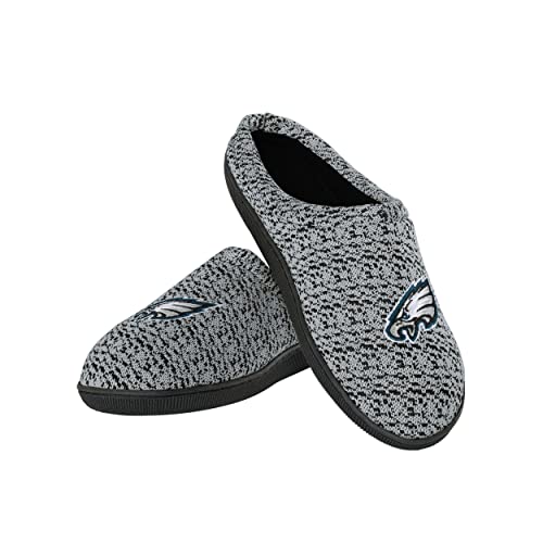 NFL Philadelphia Eagles Mens Poly Knit Cup Sole Slipper Team Color Large (11-12)