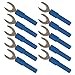 Produktbild U-förmiger Bananenstecker, rotes Kupfer + PA-Öffnung 10 Stück Korrosionsbeständigkeit U-Bananenstecker für elektronische Anwendungen(Blau)