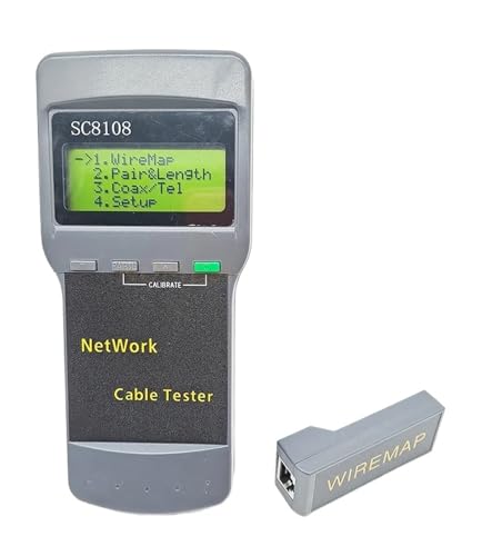 Inspector De Fibra óPtica SC8108 LCD Digital PC Datos Red Teléfono LAN Longitud Cable Probador Multifunción Inalámbrico Con RJ45