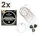 XALANI Gitarrensaiten Westerngitarre 012 – 2er Pack | Bonus: 2 hohe E-Saiten & 6 Plektren