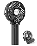 iEGrow da Tavolo Ventilatore Potente Silenzioso Incluso 18650 Batteria, USB Mini Ventilatori con Ombrellone Pensili e Clip per Ufficio,Viaggiando e Altro Ancora