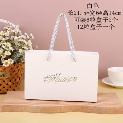 10/20Pc White Macaron Box with Pink White Black and Green Dessert Macaron Boxes Favors and Gifts Packaging Boxes for 12 Macarons (for 12pc box2,10pcs)