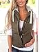 Yeokou Women's Slim Sleeveless Quilted Removable Hooded Winter Puffer Vest Coat(Army Green-S)