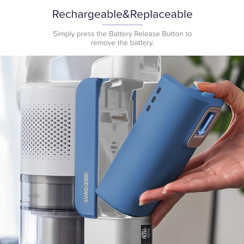 Image of Levoit LVAC-200 Vacuum Replacement Battery, 2200mAh, 50-Min Runtime, Blue