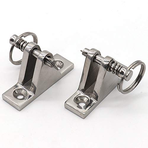 Vturboway 2 Pack Bimini Top Deck Hinge With Removable Pin, 316 Stainless Steel #TOP4