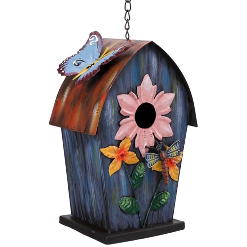 Yinns Vogelhäuser aus Metall für draußen, Wildvogelhaus, dekoratives Vogelhaus für Zuhause, Garten, Dekoration