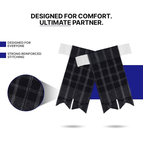 Image of Scottish Tartan Kilt Flashes with Elastic Adjusters