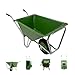 1-Rad Schubkarre XL 220 L 300 kg Luftrad Hofkarre Futterkarre grün Metallfelge Siebkarre groß für Stall Pferde Hof Garten Laub Heu Gras, Gartenkarre Großmuldenkarre Landwirtschaftskarre
