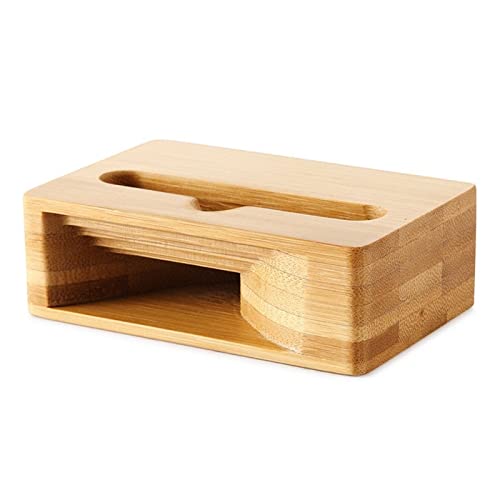 Vastsea Support de Téléphone Portable en Bambou, Enceinte Naturelle pour Smartphone, Haut-Parleurs de Téléphone Portable en Bambou, Convient aux Smartphones(Marron)