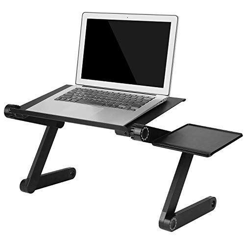 QWER Stehpult Stehpulte Höhenverstellbar Sitzständer Konverter Laptopständer Groß Breit Steig Schwarz Dual Monitor Desktop-Computer Riser Tisch
