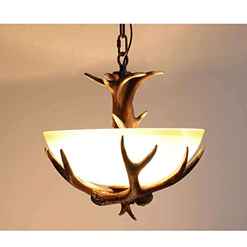 3 Heads Antler Chandelier, Farmhouse Pendant Light Fixture, Indoor Rustic Hanging Light, Deer Antlers Light For Kitchen Island Dining & Living Room #TOP3