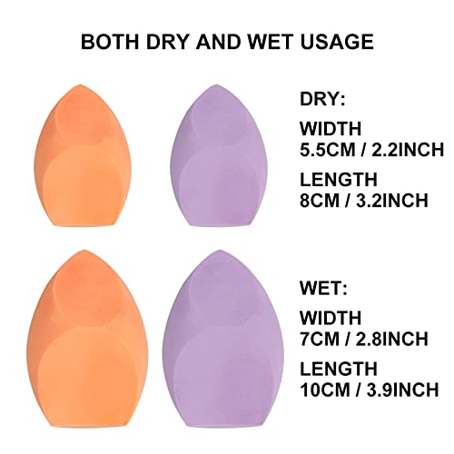 Extra Large Xl Make Up Beauty Sponges Blender,2Pcak 11Cm Big Makeup Beauty Sponge -2 Jumbo Beauty Blenders Give 2 Sponge Holder,For Dry & Wet Use,For Face,Body ,Blush Cream, Foundation #TOP4