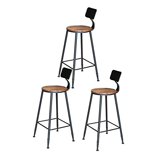 UWY Massivholz Hocker Loft Industrial Style Haushalt Barhocker Coffee Shop...
