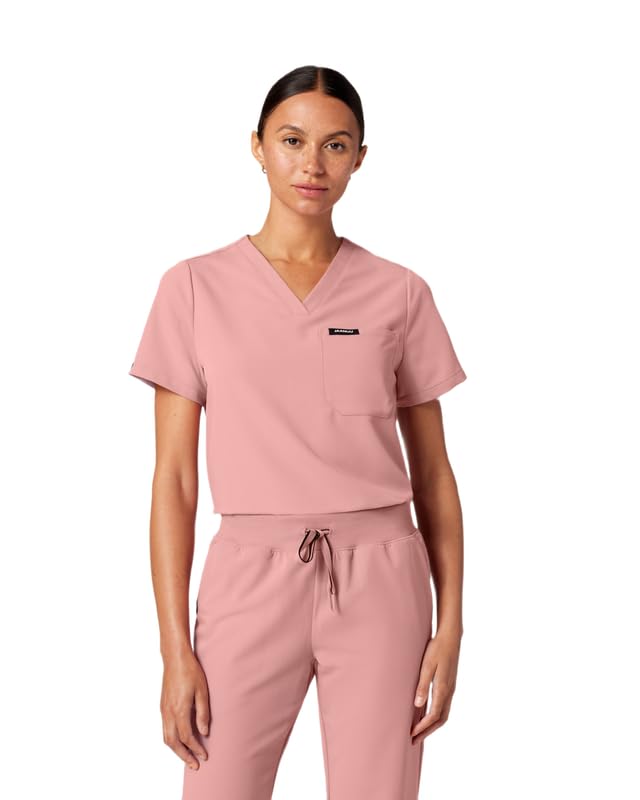 JAANUU Rhena Women's V-Neck 1-Pocket Scrub Top – Soft UltraLAST Fabric, Stretch, Wrinkle & Fade Resistant Medical Scrub Top