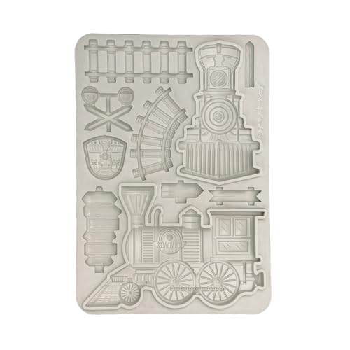 Stamperia KACMA549 Molde de silicone A5, cinzento, 14,8 x 21 x 1,1 cm
